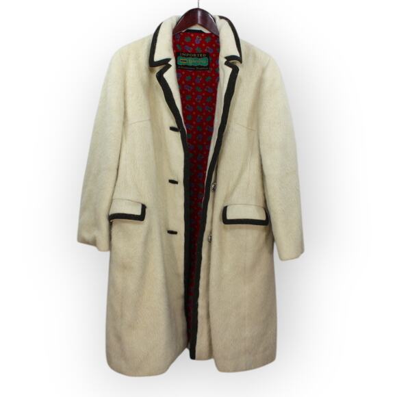 Vintage Miss Lodenfrey Coat Small/Medium Austrian Mohair Wool Ornate Buttons - Picture 1 of 16